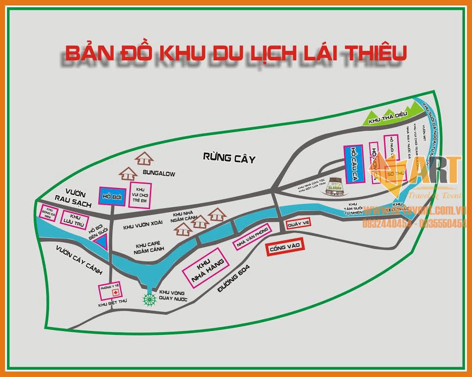 Bản đồ khu du lịch Lái Thêu