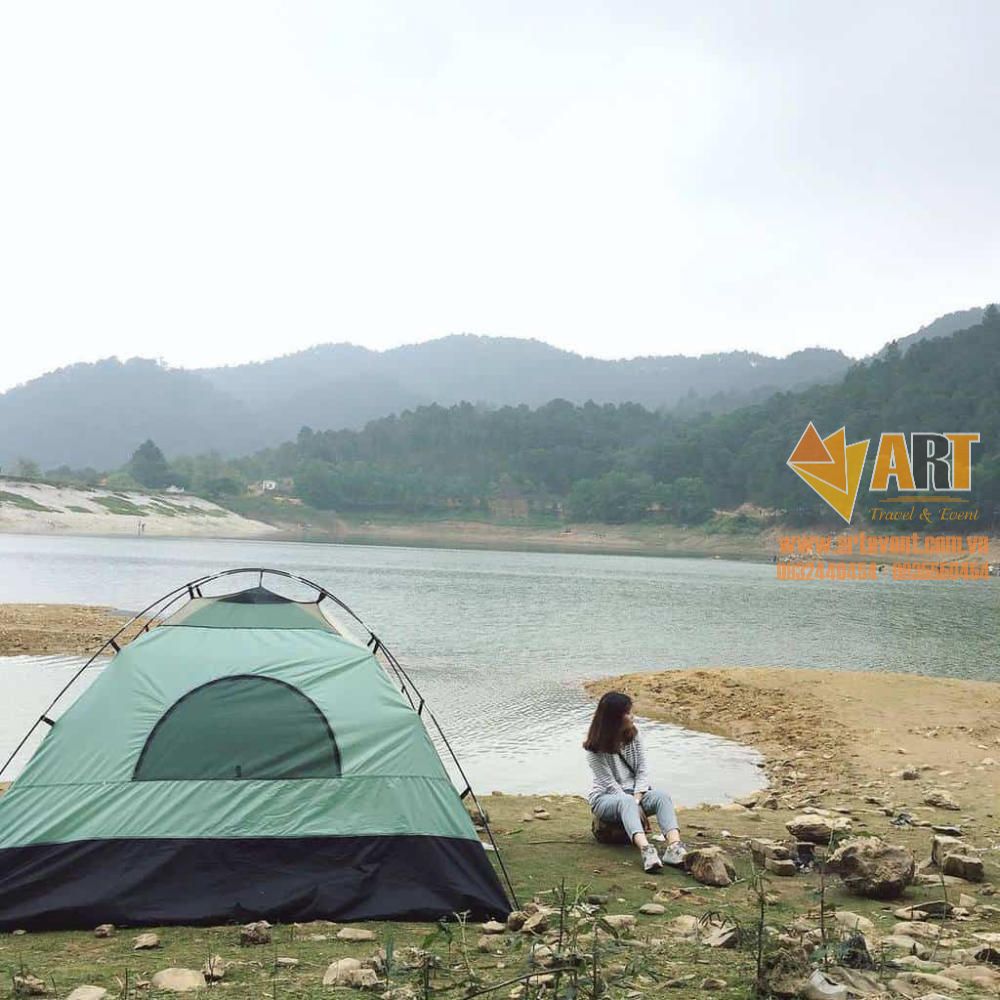 Hồ Yên Trung điểm đến cắm trại cùng thiên nhiên đầy thú vị của giới trẻ